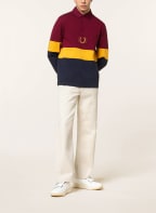 FRED PERRY Jersey-Poloshirt, Farbe: DUNKELROT/ DUNKELGELB/ DUNKELBLAU (Bild 1)