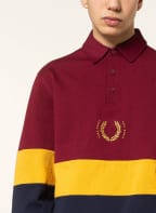 FRED PERRY Jersey-Poloshirt, Farbe: DUNKELROT/ DUNKELGELB/ DUNKELBLAU (Bild 1)