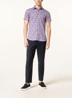 DESOTO Kurzarm-Hemd Slim Fit aus Jersey, Farbe: LILA/ ORANGE/ WEISS (Bild 1)