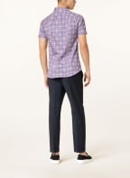 DESOTO Kurzarm-Hemd Slim Fit aus Jersey, Farbe: LILA/ ORANGE/ WEISS (Bild 1)