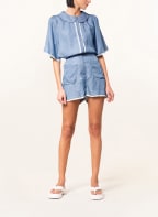 ICHI Bluse IRCOLETTE mit Stickereien, Farbe: HELLBLAU (Bild 1)
