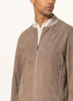 Theory Lederblouson, Farbe: TAUPE/ CREME (Bild 1)