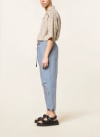 KENZO Trousers with cropped leg length, Color: BLUE GRAY (Image 1)