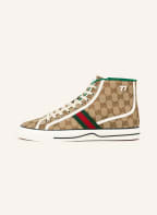 GUCCI Hightop-Sneaker TENNIS 1977, Farbe: CAMEL/ GRÜN/ ROT (Bild 1)