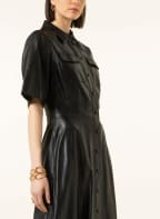 STAND STUDIO Hemdblusenkleid NAHARA in Lederoptik, Farbe: SCHWARZ (Bild 1)