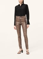STUDIO AR Lederhose , Farbe: TAUPE/ DUNKELGRAU (Bild 1)