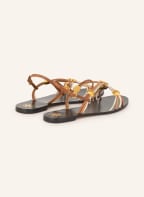 TORY BURCH Sandals CAPRI, Color: CREAM/ COGNAC/ BROWN (Image 1)