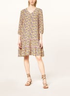 MORE & MORE Kleid, Farbe: DUNKELBLAU/ GELB/ LILA (Bild 1)
