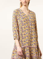 MORE & MORE Kleid, Farbe: DUNKELBLAU/ GELB/ LILA (Bild 1)