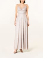 unique Evening dress , Color: BEIGE/ SILVER (Image 1)