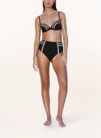 MARYAN MEHLHORN High-Waist-Bikini-Hose CONSTRUCTION, Farbe: SCHWARZ/ BEIGE (Bild 1)