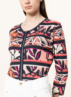 Betty Barclay Sweatjacke , Farbe: DUNKELBLAU/ HELLROT/ CREME (Bild 1)