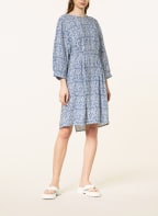 MOSS COPENHAGEN Kleid ADALINE LADONNA mit 3/4-Arm, Farbe: WEISS/ BLAU (Bild 1)