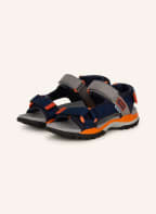 GEOX Sandalen J BOREALIS , Farbe: DUNKELBLAU/ ORANGE/ GRAU (Bild 1)