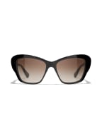 CHANEL Schmetterlingsförmige Sonnenbrille, Farbe: C622S5 - SCHWARZ/ BRAUN VERLAUF (Bild 1)