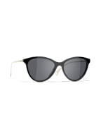 CHANEL Schmetterlingsförmige Sonnenbrille, Farbe: C501S4 - SCHWARZ/ DUNKELGRAU (Bild 1)