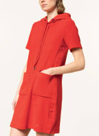 lilienfels Hoodie-Kleid aus Frottee, Farbe: ROT (Bild 1)