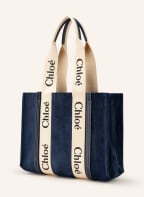 Chloé Shopper WOODY MEDIUM, Farbe: NAVY (Bild 1)