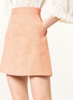 SEE BY CHLOÉ Rock mit Leinen, Farbe: HELLORANGE (Bild 1)