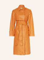 REMAIN BIRGER CHRISTENSEN Trench coat PISONIA made of leather, Color: ORANGE (Image 1)