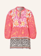 darling harbour Blouse-style shirt with 3/4 sleeves, Color: FUCHSIA/ ORANGE/ WHITE (Image 1)