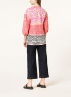 darling harbour Blouse-style shirt with 3/4 sleeves, Color: FUCHSIA/ ORANGE/ WHITE (Image 1)