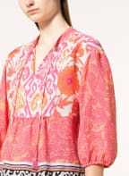 darling harbour Blouse-style shirt with 3/4 sleeves, Color: FUCHSIA/ ORANGE/ WHITE (Image 1)