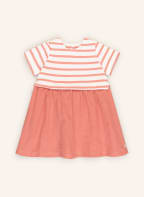 PETIT BATEAU Kleid im Materialmix, Farbe: WEISS/ HELLROT (Bild 1)