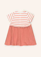 PETIT BATEAU Kleid im Materialmix, Farbe: WEISS/ HELLROT (Bild 1)