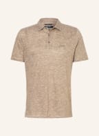 pierre cardin Polo shirt modern fit with linen, Color: KHAKI (Image 1)