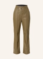 Nanushka Bootcut-Hose LUCEE in Lederoptik, Farbe: KHAKI (Bild 1)
