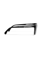 CHANEL Rechteckige Sonnenbrille, Farbe: C888S8 - SCHWARZ/ DUNKELGRAU POLARISIERT (Bild 1)