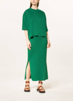 Marc O'Polo Short-sleeve pullover made of linen, Color: GREEN (Image 1)