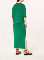 Marc O'Polo Short-sleeve pullover made of linen, Color: GREEN (Image 1)