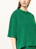Marc O'Polo Short-sleeve pullover made of linen, Color: GREEN (Image 1)