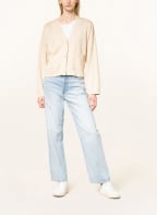 Marc O'Polo Cropped cardigan with linen, Color: ECRU (Image 1)