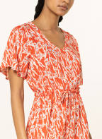 ICHI Kleid IHVERA , Farbe: ROT/ ECRU/ HELLBLAU (Bild 1)