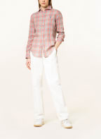 POLO RALPH LAUREN Hemdbluse aus Leinen, Farbe: WEISS/ GRAU/ HELLROT (Bild 1)
