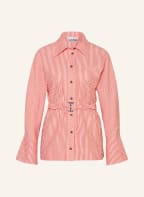 GANNI Bluse , Farbe: WEISS/ DUNKELORANGE (Bild 1)