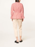 GANNI Bluse , Farbe: WEISS/ DUNKELORANGE (Bild 1)