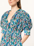 GANNI Pleated dress, Color: GREEN/ BLUE/ PINK (Image 1)