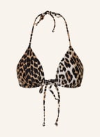 GANNI Triangel-Bikini-Top, Farbe: SCHWARZ/ HELLBRAUN (Bild 1)