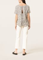 s.Oliver BLACK LABEL Blusenshirt, Farbe: HELLORANGE/ BEIGE/ KHAKI (Bild 1)