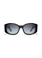 CHANEL Ovale Sonnenbrille, Farbe: C501S654 - SCHWARZ/ GRAU VERLAUF (Bild 1)