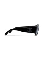 CHANEL Ovale Sonnenbrille, Farbe: C501S654 - SCHWARZ/ GRAU VERLAUF (Bild 1)