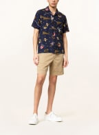 RRL Resorthemd Extra Slim Fit mit Leinen, Farbe: DUNKELBLAU/ ROT/ DUNKELGELB (Bild 1)