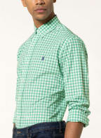 POLO RALPH LAUREN Shirt custom fit, Color: WHITE/ LIGHT GREEN (Image 1)