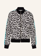 LIU JO Sweat jacket with tuxedo stripes, Color: BEIGE/ BLACK (Image 1)