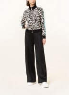 LIU JO Sweat jacket with tuxedo stripes, Color: BEIGE/ BLACK (Image 1)