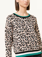 LIU JO Pullover mit Glitzergarn, Farbe: BEIGE/ SCHWARZ (Bild 1)